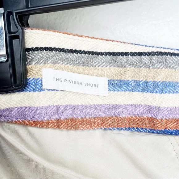 LOFT Women's Size 8 Striped Bermuda The Riviera Short Cotton / Linen - Picture 8 of 9